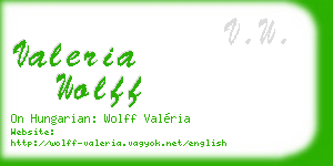 valeria wolff business card