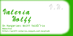 valeria wolff business card